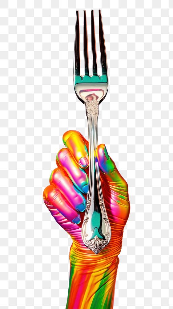 PNG A fork holding hand silverware. AI generated Image by rawpixel.