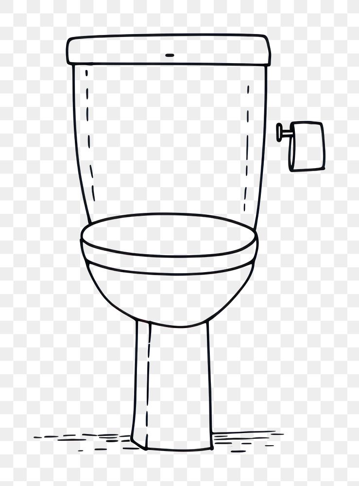PNG Minimal illustration of toilet drawing sketch bathroom. AI generated Image by rawpixel.