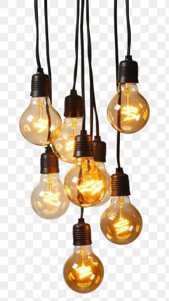 PNG A garland of lamps light chandelier lightbulb