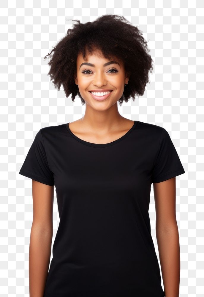 PNG Woman portrait t-shirt sleeve. AI generated Image by rawpixel.