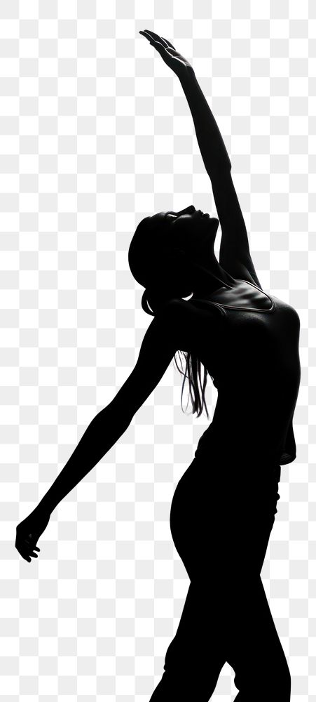PNG Silhouette dancing motion black. AI generated Image by rawpixel.