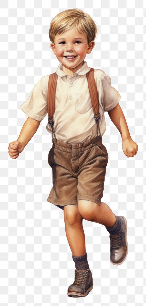 PNG Young boy wearing uniform school portrait shorts child