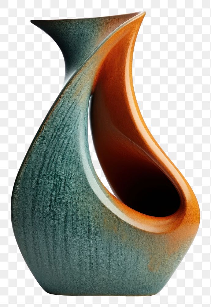 PNG Ceramic abstract vase pottery white background simplicity. AI generated Image by rawpixel.