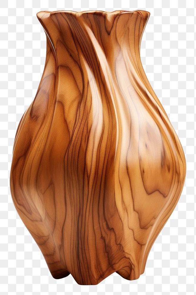 PNG Wood vase white background clothing ceramic. AI generated Image by rawpixel.