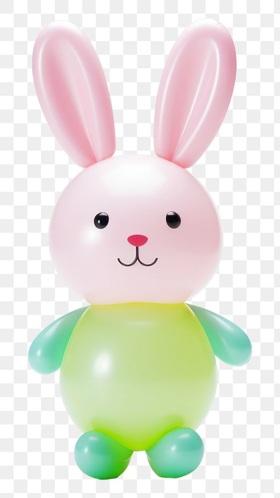 PNG  A rabbit toy balloon mammal. AI generated Image by rawpixel.