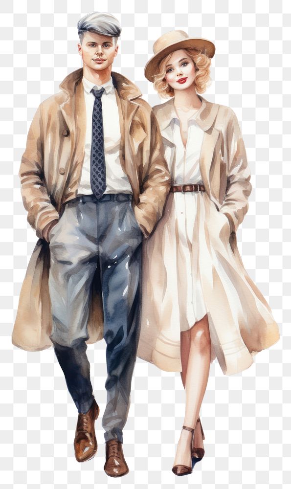 PNG  Couple footwear overcoat shoe. AI generated Image by rawpixel.