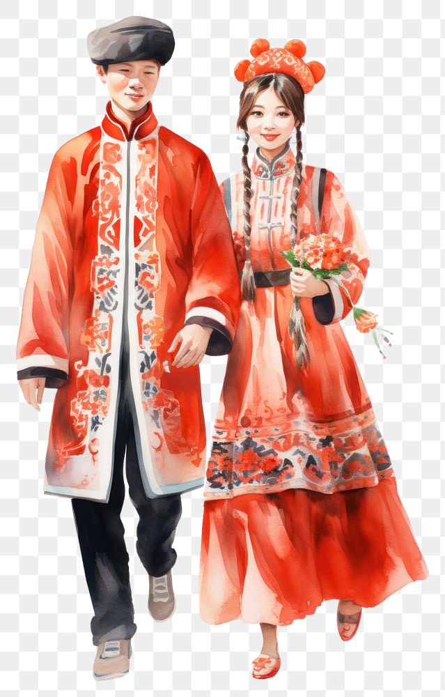 PNG  Couple fashion wedding dress. AI generated Image by rawpixel.