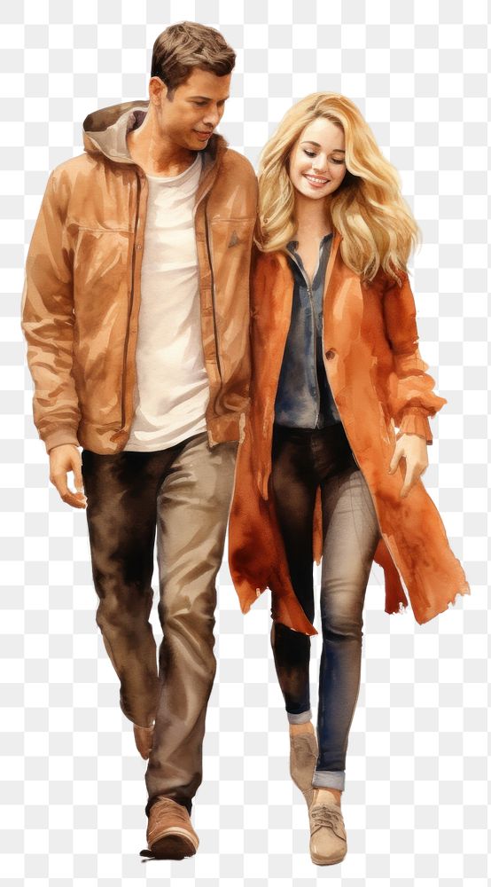 PNG  Couple portrait jacket adult. AI generated Image by rawpixel.