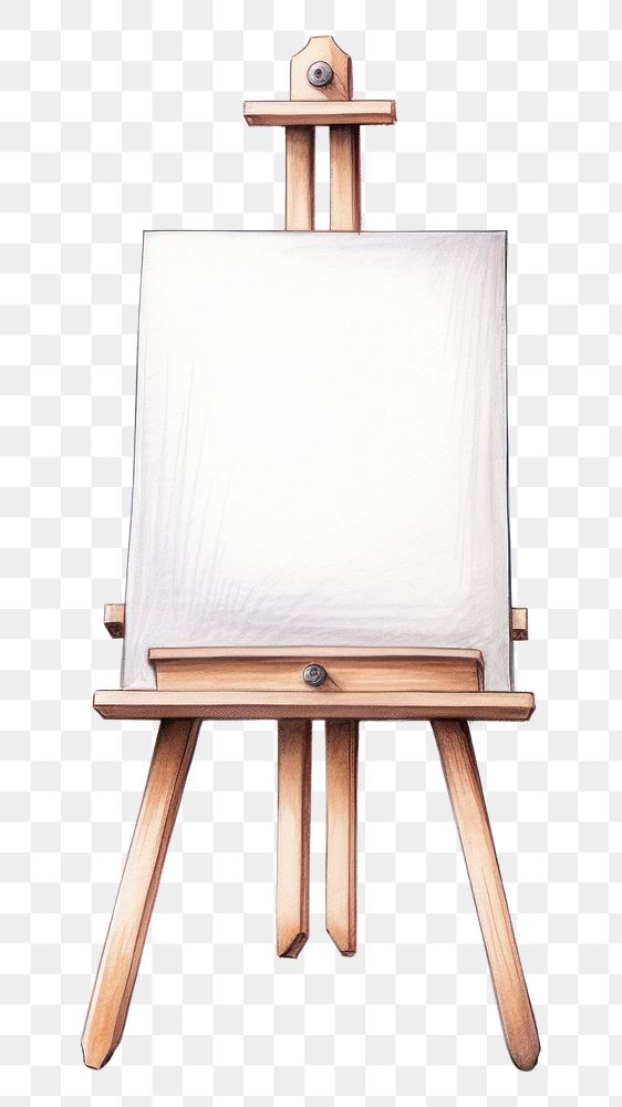 PNG  Easel white background creativity absence. AI generated Image by rawpixel.