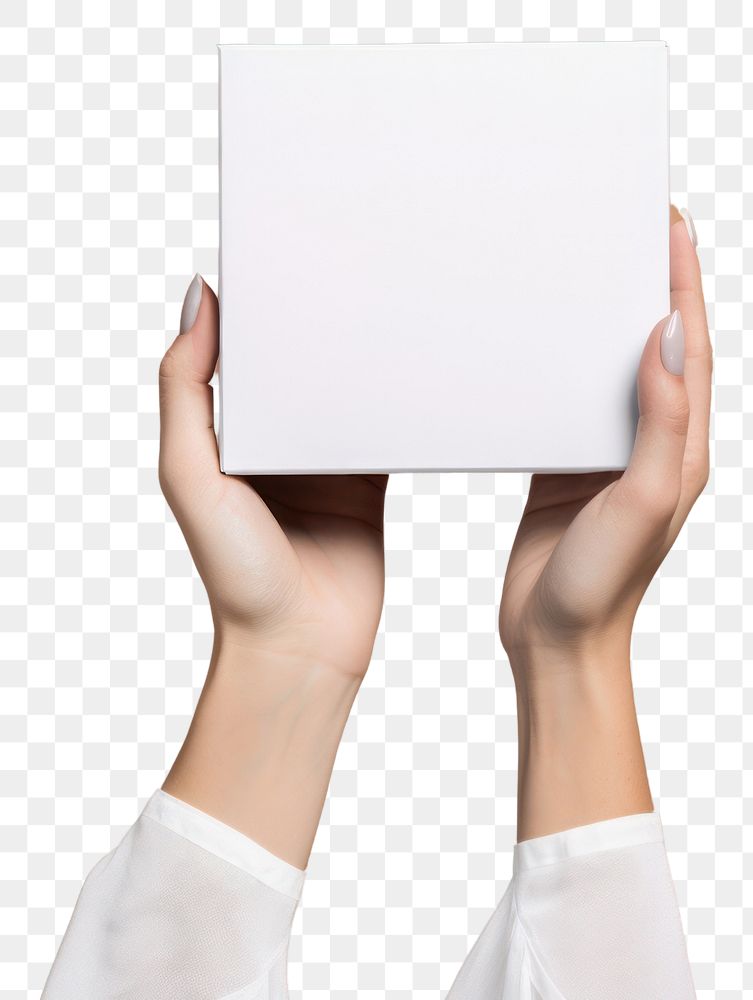 PNG Box holding paper white. AI generated Image by rawpixel.