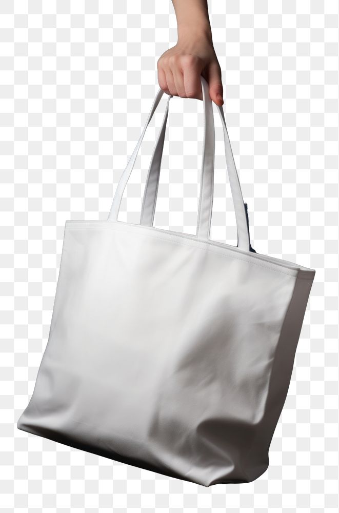 PNG Canvas tote bag handbag white black. AI generated Image by rawpixel.