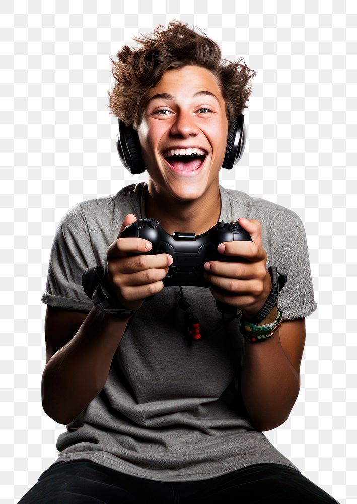 PNG Teenager sitting bean bag Premium PNG rawpixel