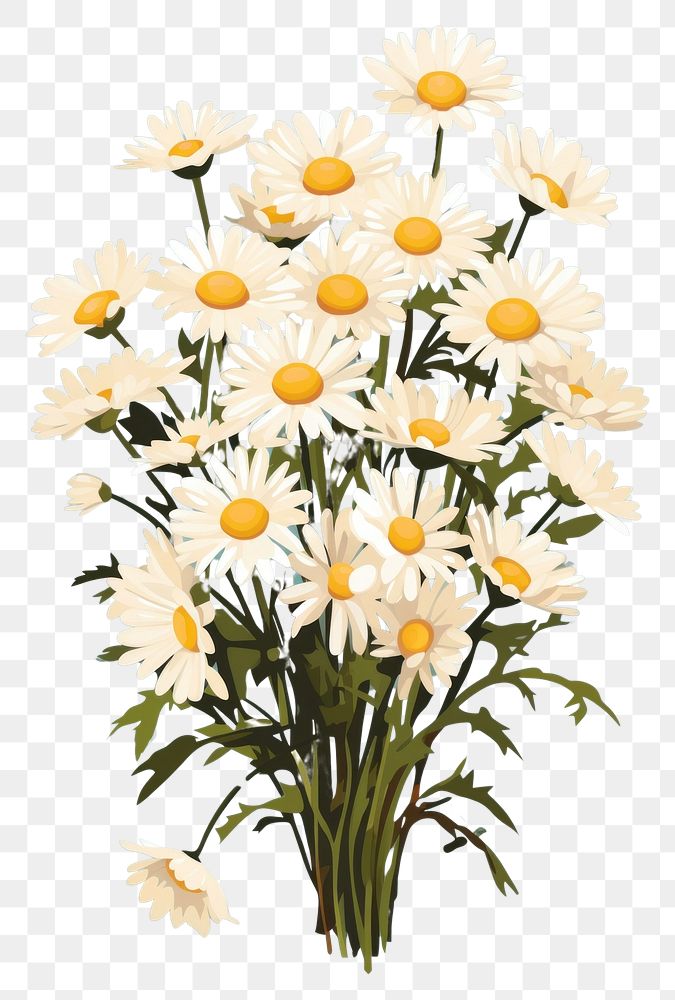 PNG Chamomile bouquet flower daisy plant. AI generated Image by rawpixel.