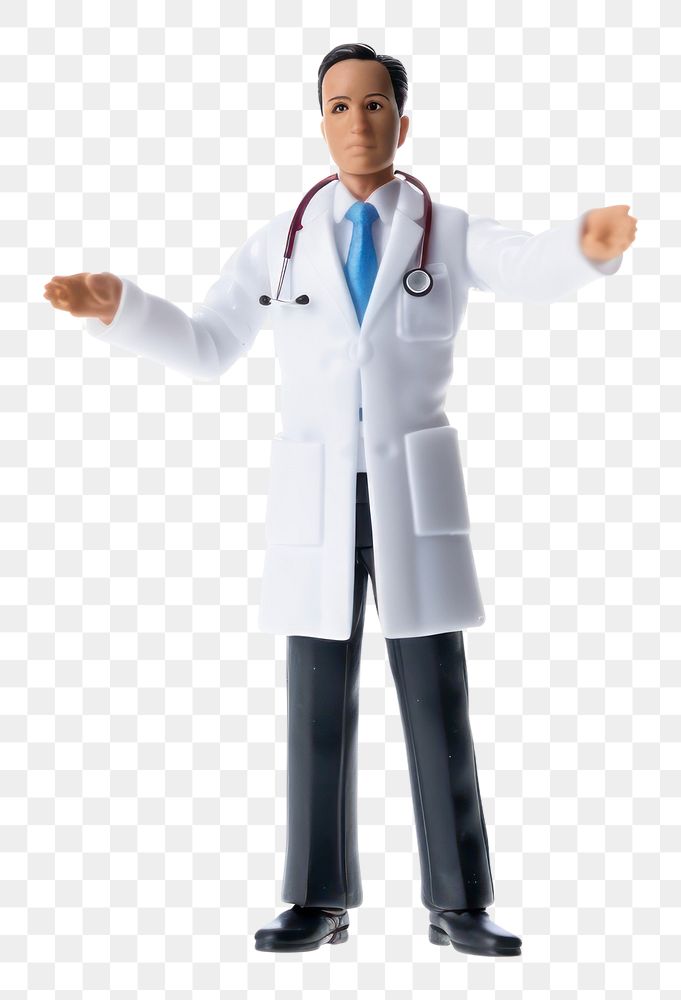 PNG Doctor standing adult white background stethoscope. AI generated Image by rawpixel.
