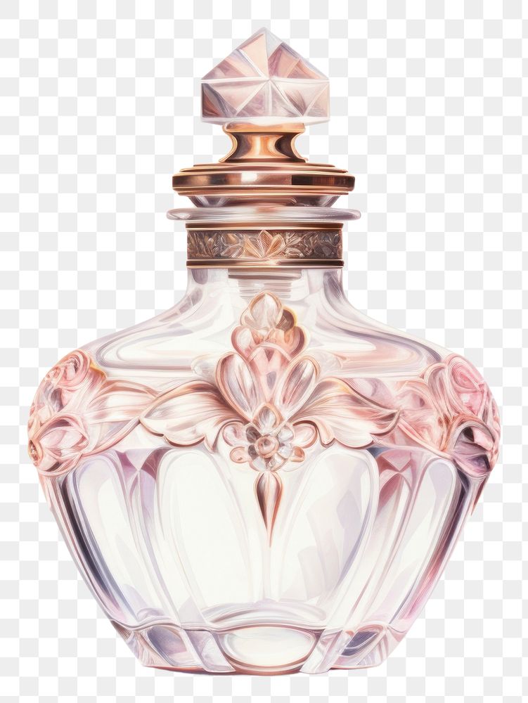 PNG  Perfume bottle glass jar perfume creativity drinkware. AI generated Image by rawpixel.