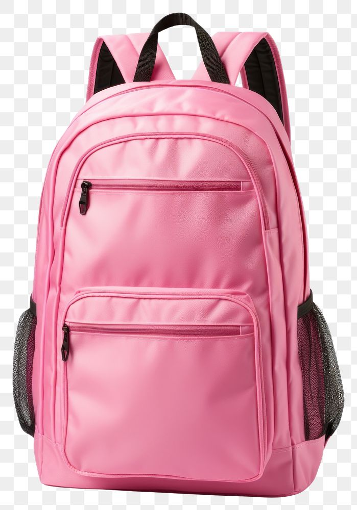 PNG Pink Backpack backpack motion pink. AI generated Image by rawpixel.