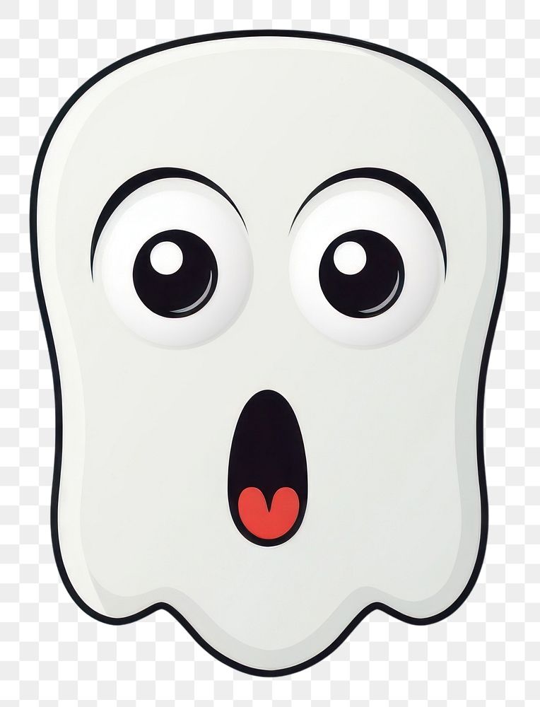 PNG Shocked ghost white anthropomorphic representation. AI generated Image by rawpixel.