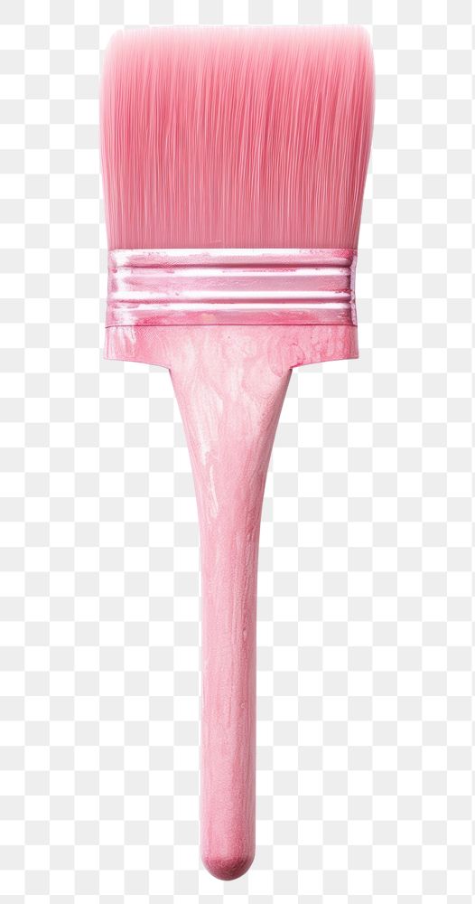 PNG  Paint brush in pink dye tool white background cleaning. AI generated Image by rawpixel.