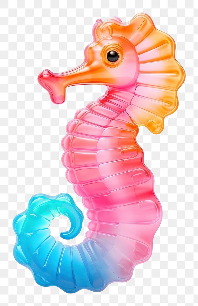 PNG Gummy seahorse animal white background representation. AI generated Image by rawpixel.