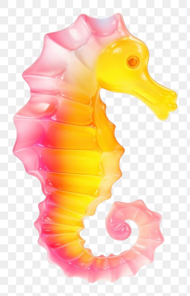 PNG Gummy seahorse animal ketchup yellow. AI generated Image by rawpixel.