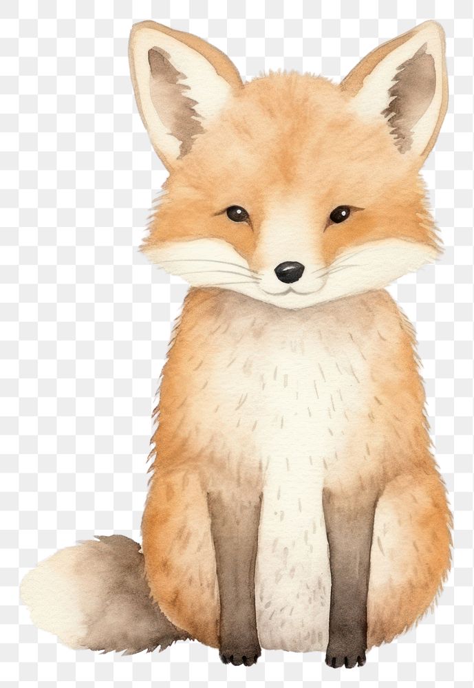 PNG Fox animal wildlife drawing. AI generated Image by rawpixel.