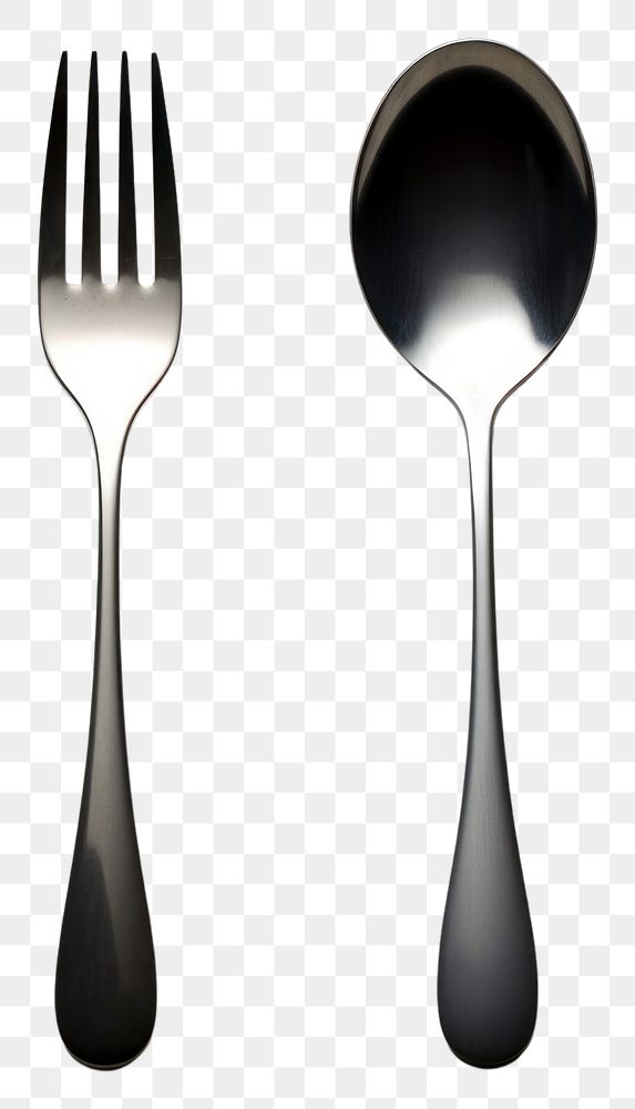 PNG  A spoon and fork silverware simplicity tableware. AI generated Image by rawpixel.