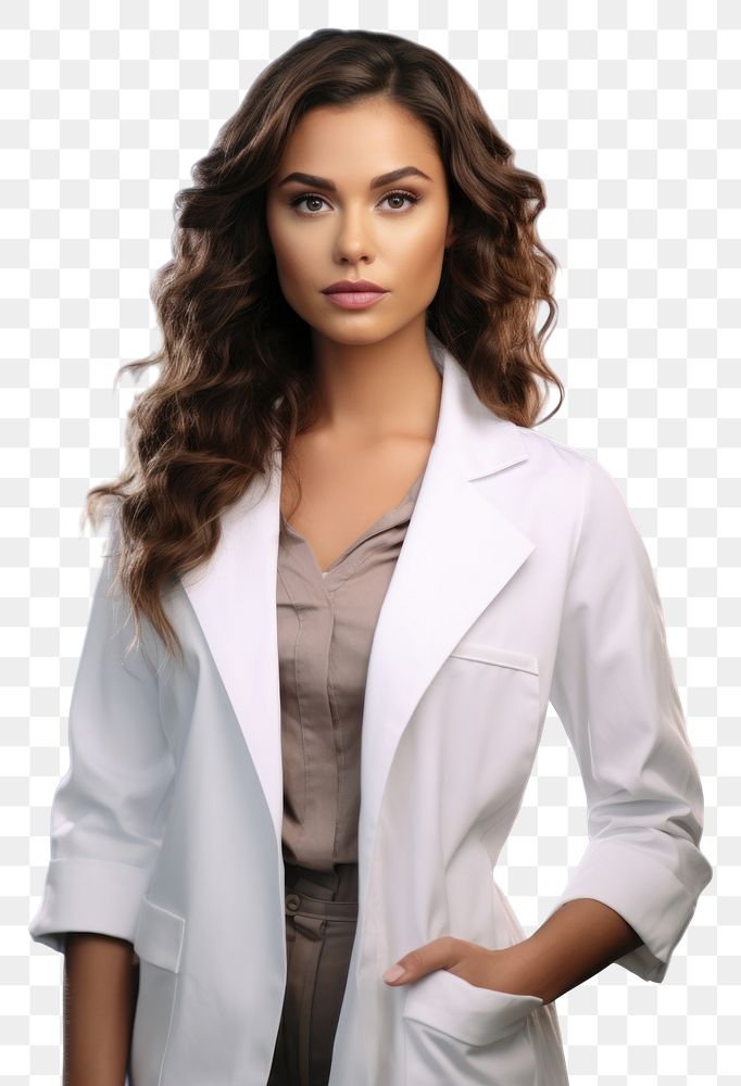 PNG  Doctor Woman american coat white background stethoscope. AI generated Image by rawpixel.