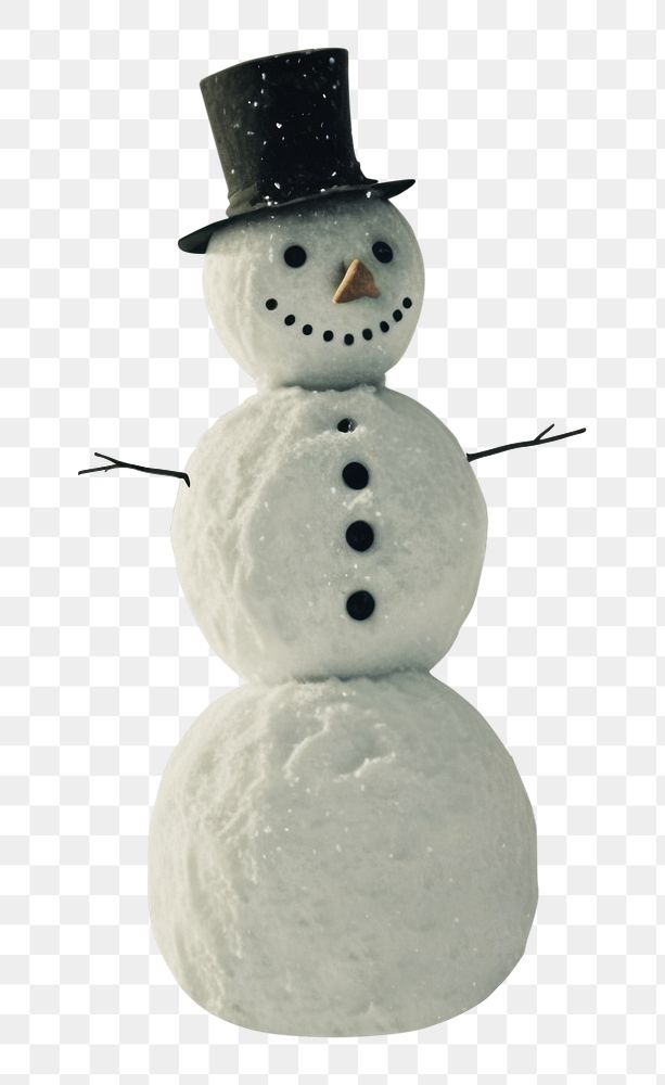 PNG Snowman outdoors winter nature. AI generated Image by rawpixel.
