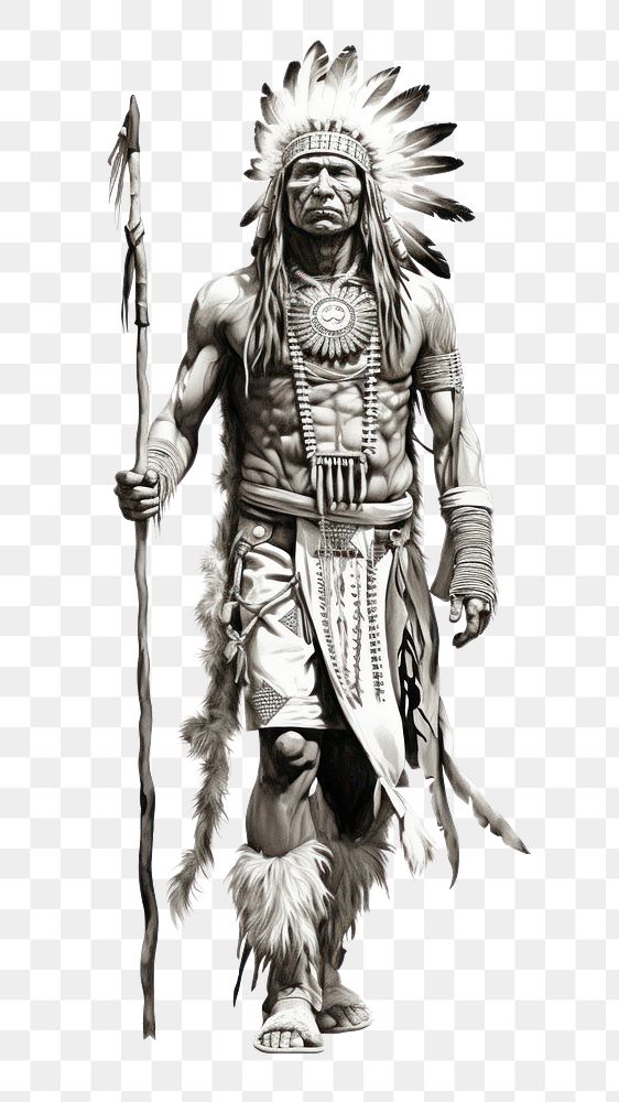 PNG Native american drawing sketch white background. AI generated Image by rawpixel.