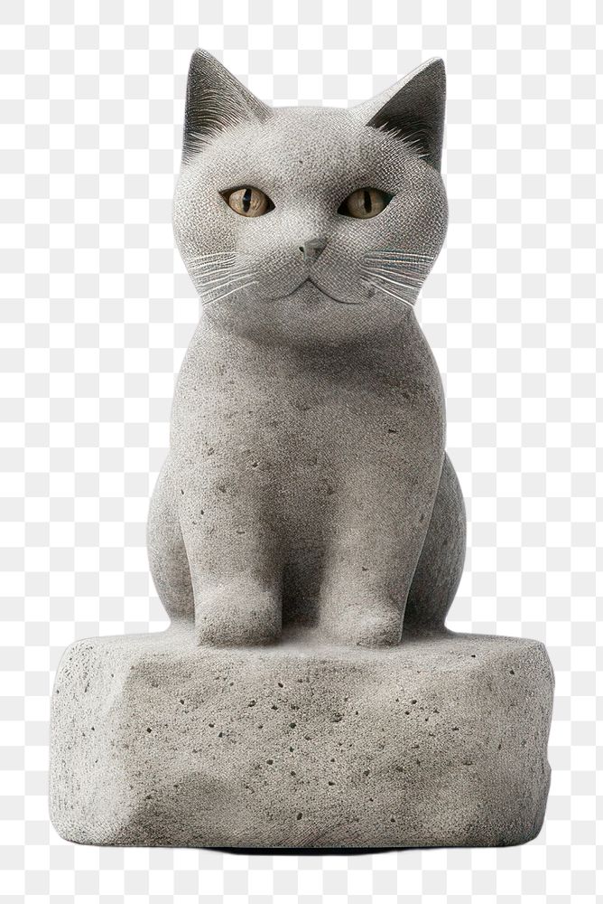 PNG Cat figurine mammal animal. AI generated Image by rawpixel.