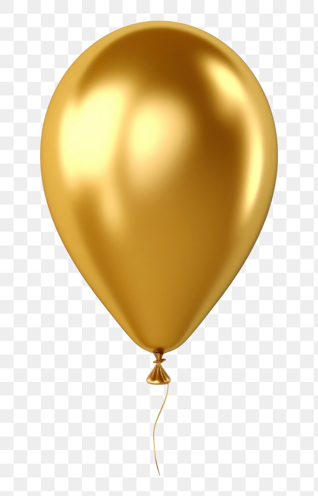 PNG Balloon gold white background celebration. AI generated Image by rawpixel.