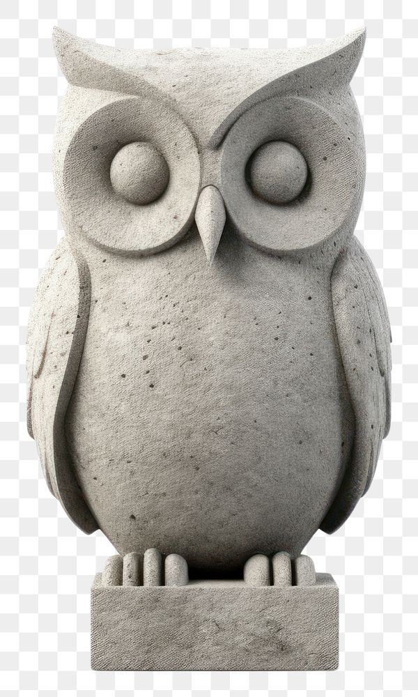 PNG Owl owl sculpture wildlife. AI generated Image by rawpixel.