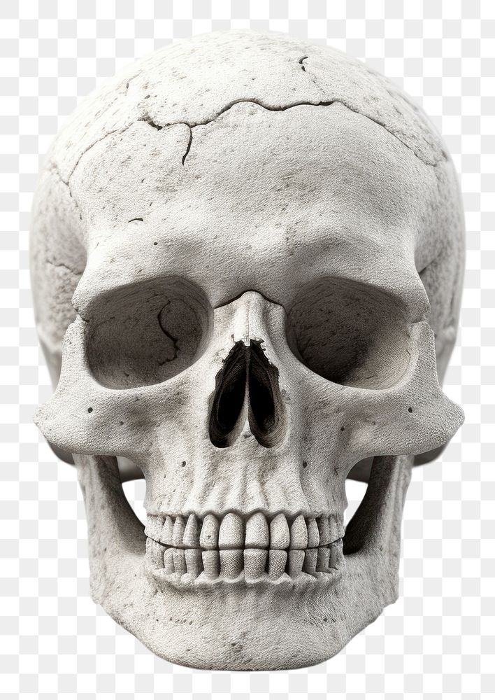 PNG Skull white background representation anthropology. AI generated Image by rawpixel.