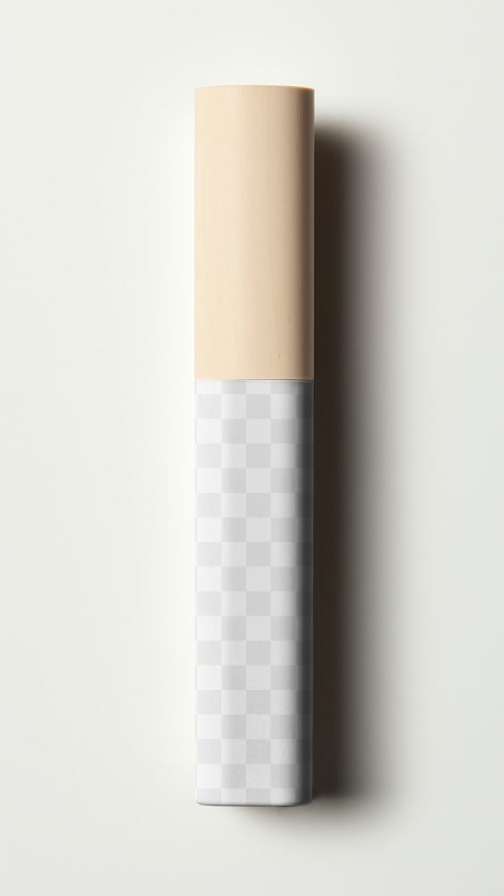 Concealer cosmetics tube png mockup, transparent design