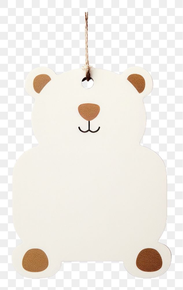 PNG Paper label bear shape toy white background anthropomorphic. AI generated Image by rawpixel.