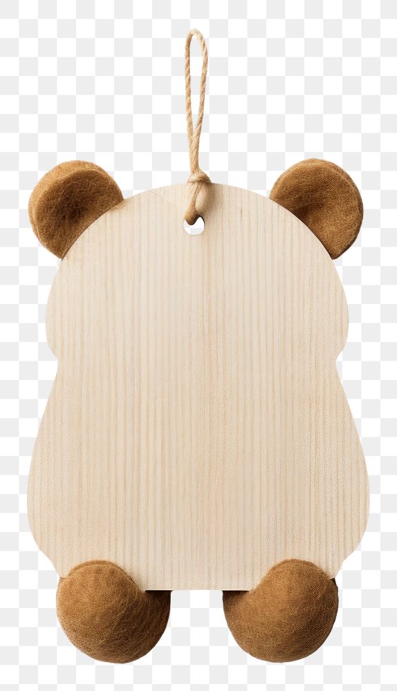 PNG Paper label bear shape wood art toy. AI generated Image by rawpixel.