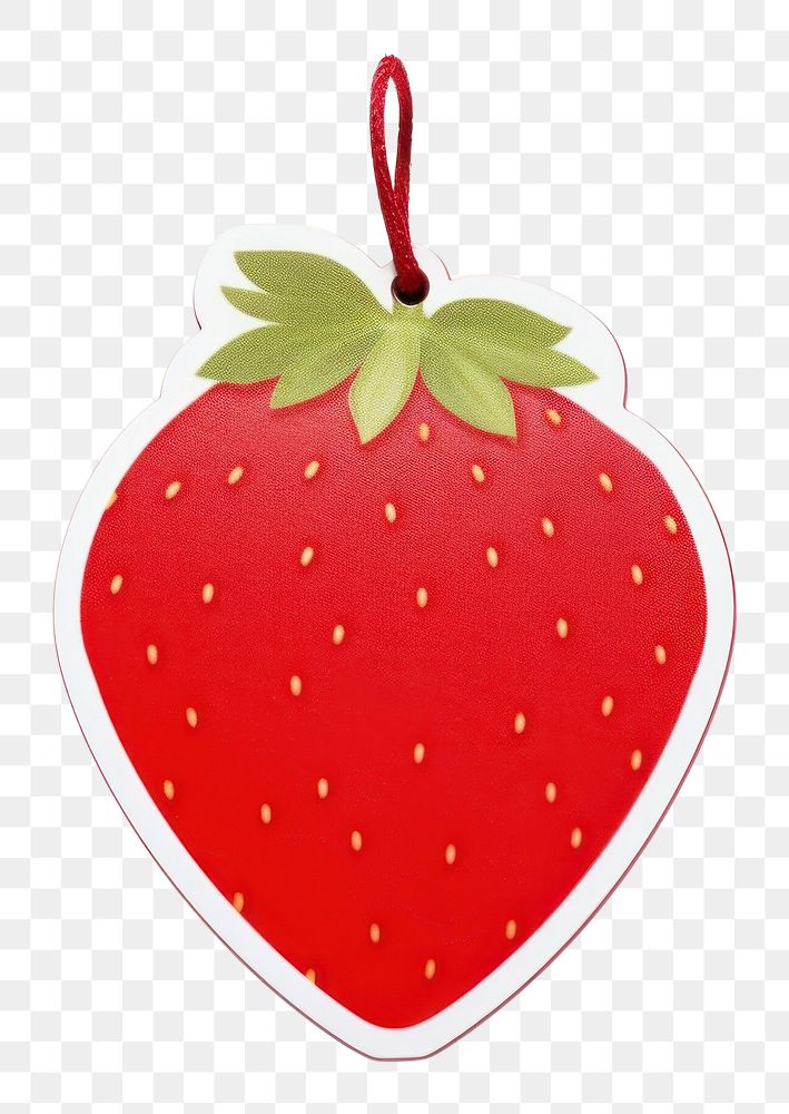 PNG Price tag paper label strawberry shape fruit plant food. AI generated Image by rawpixel.