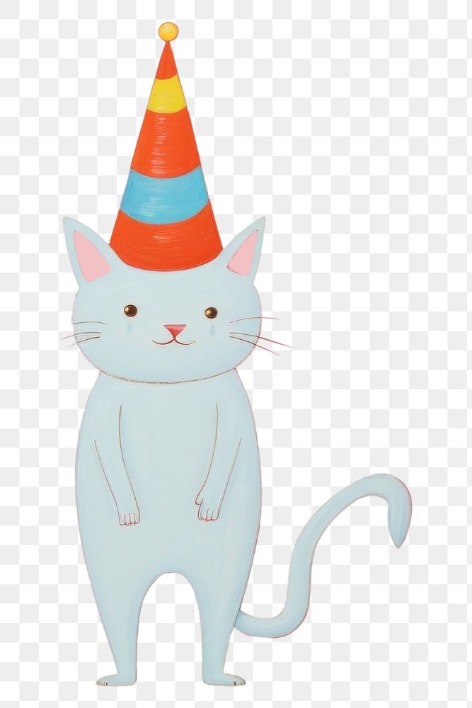 PNG Cats wearing party hat mammal anthropomorphic representation. AI generated Image by rawpixel.