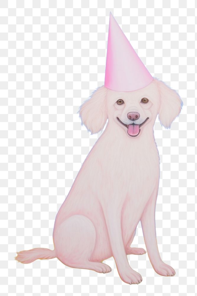 PNG Dogs wearing party hat painting drawing mammal. AI generated Image by rawpixel.