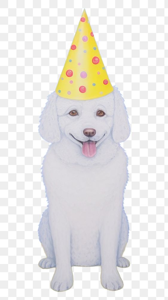 PNG Dogs wearing party hat painting drawing mammal. AI generated Image by rawpixel.