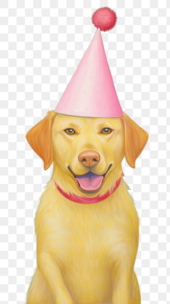 PNG Dogs wearing party hat birthday confetti mammal. 