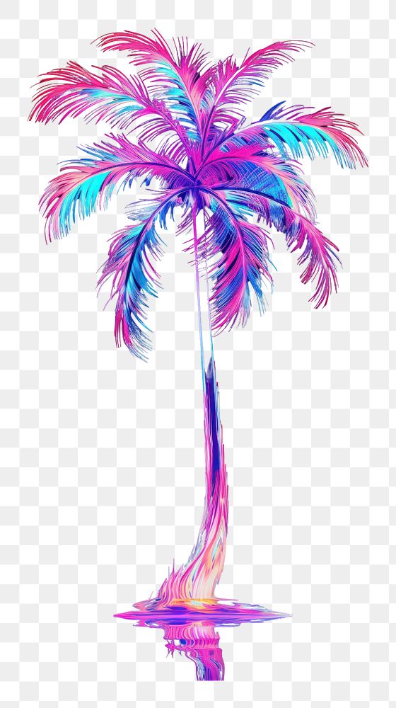 PNG Palm tree nature night plant. AI generated Image by rawpixel.