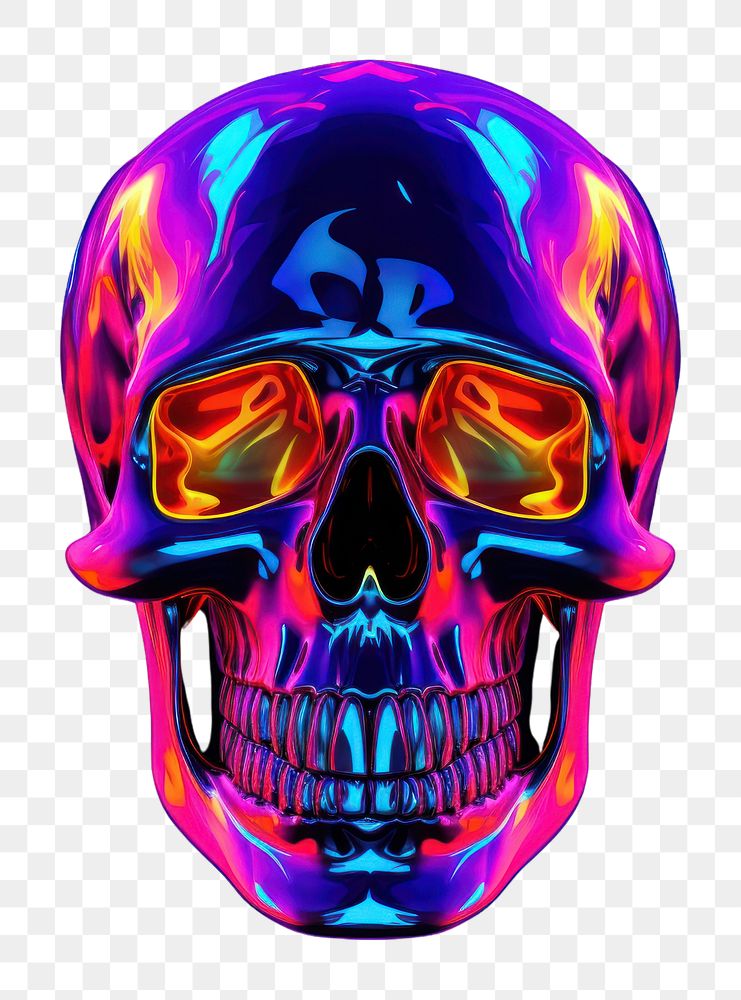 PNG Skull purple neon tomography. AI generated Image by rawpixel.