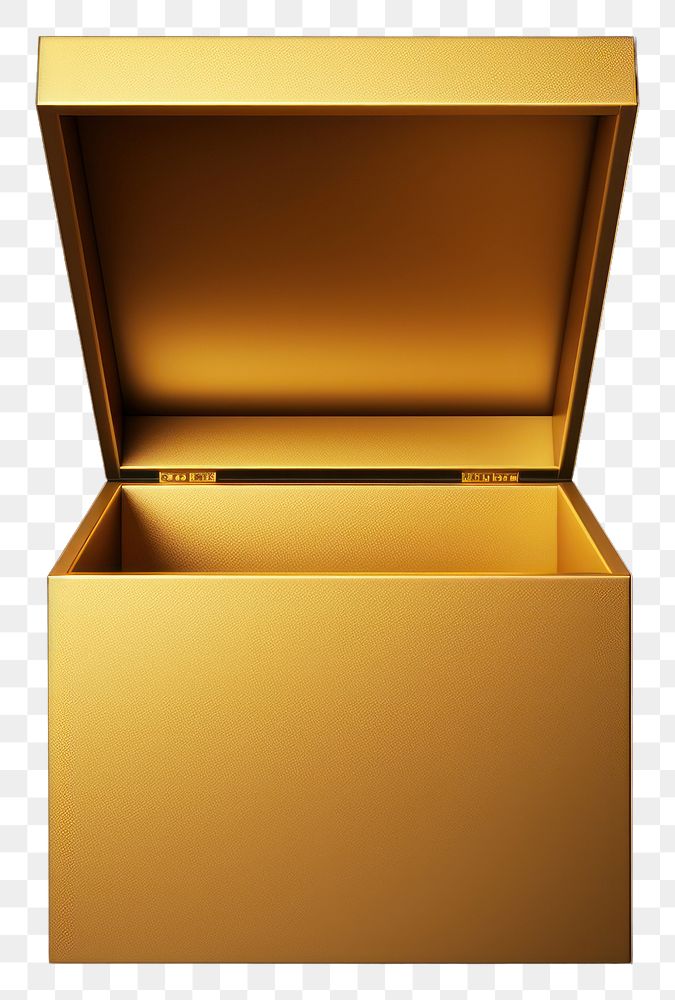 PNG  Opened box gold furniture letterbox. AI generated Image by rawpixel.