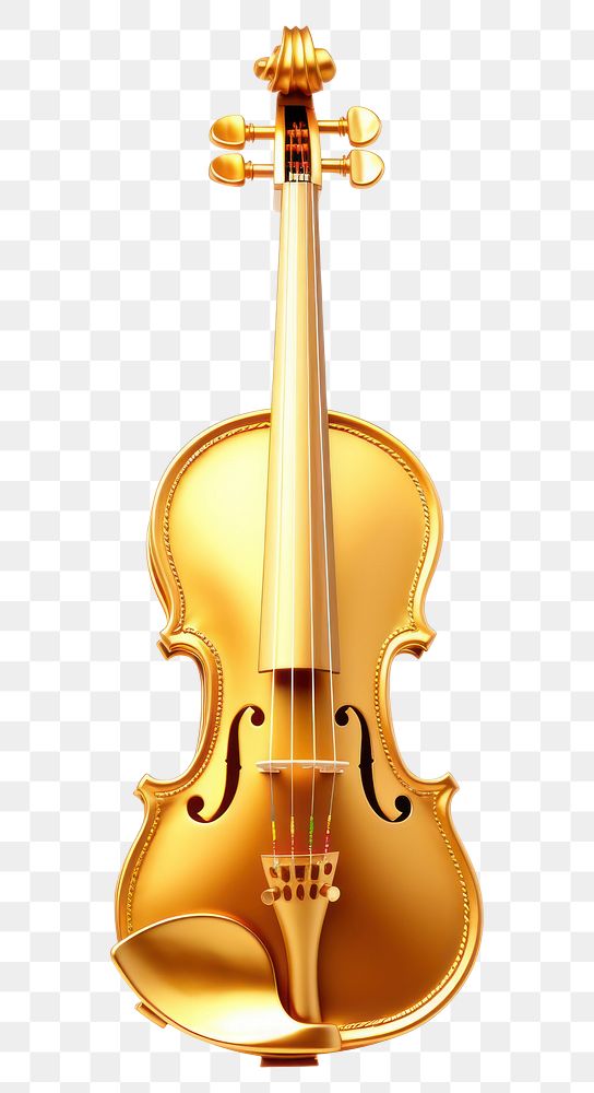 PNG  Gold violin white background performance orchestra. AI generated Image by rawpixel.