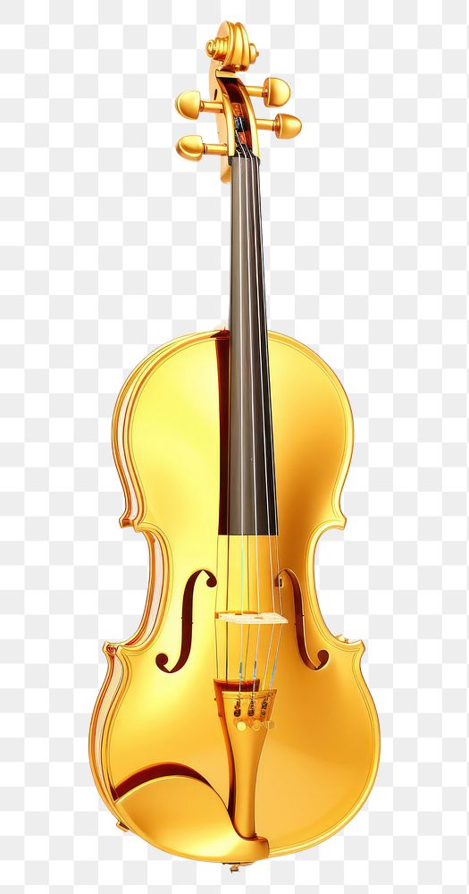 PNG  Violin gold white background performance. AI generated Image by rawpixel.