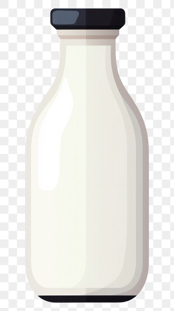 PNG A milk bottle dairy drink white background. AI generated Image by rawpixel.