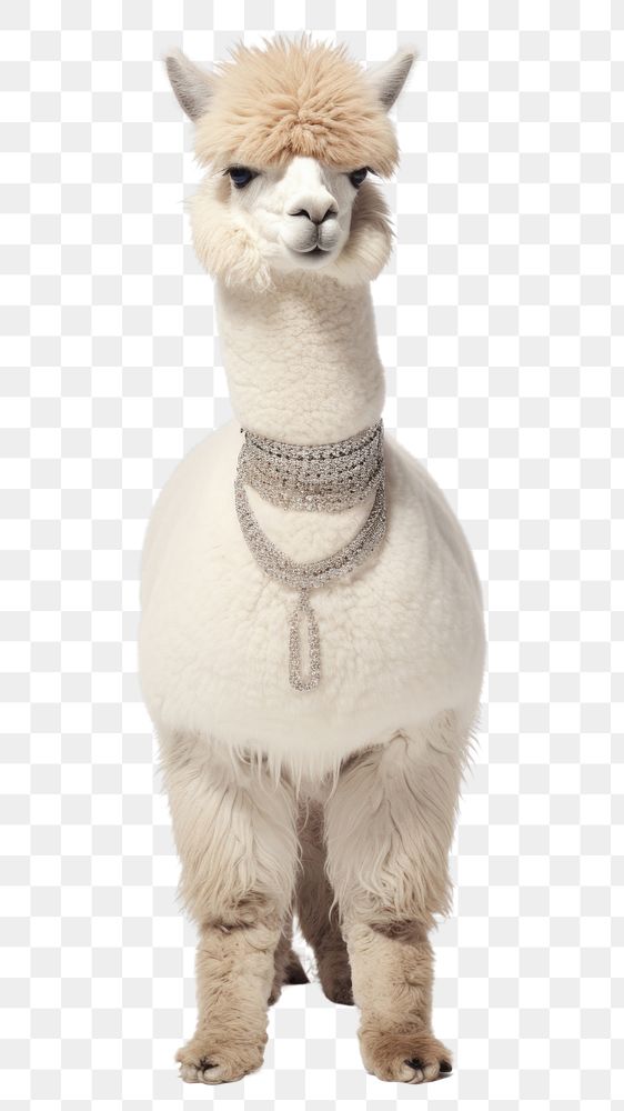 PNG Alpaca jewelry mammal animal. AI generated Image by rawpixel.