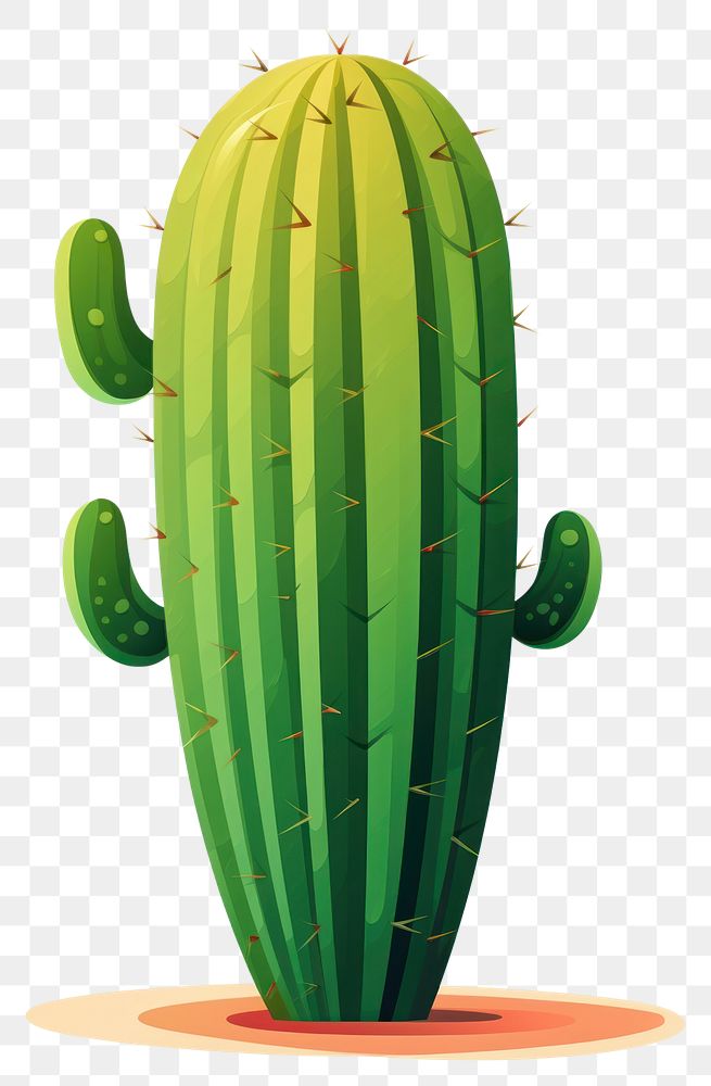 PNG Cactus cartoon plant white background. AI generated Image by rawpixel.