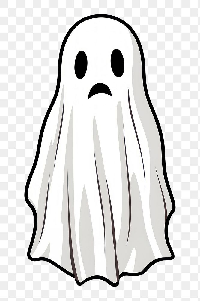 PNG Isolated a ghost drawing cartoon sketch. AI generated Image by rawpixel.